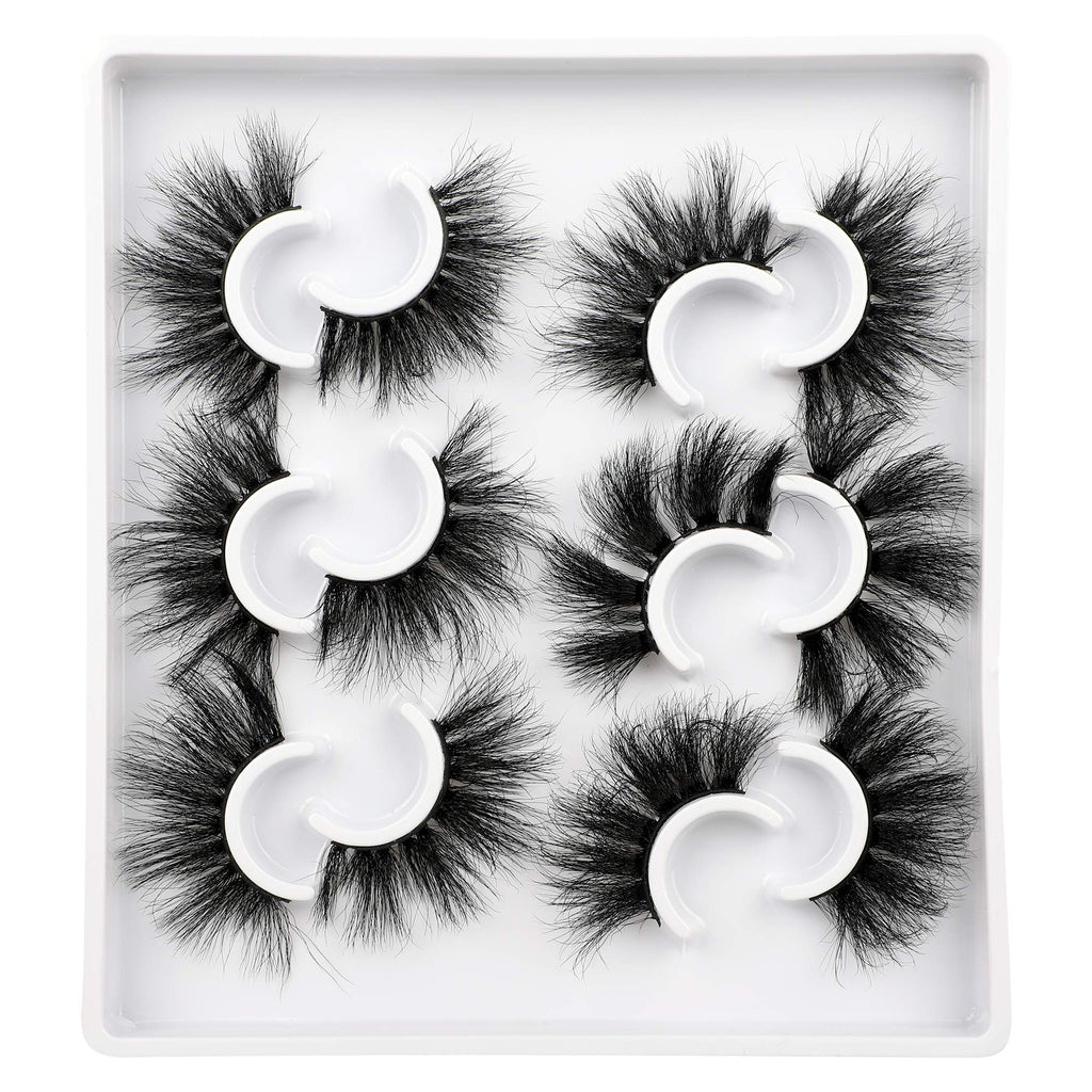Zanlufly Mink Lashes – Fluffy, Dramatic Long Wispy False Eyelashes (6 Styles, D Curl)