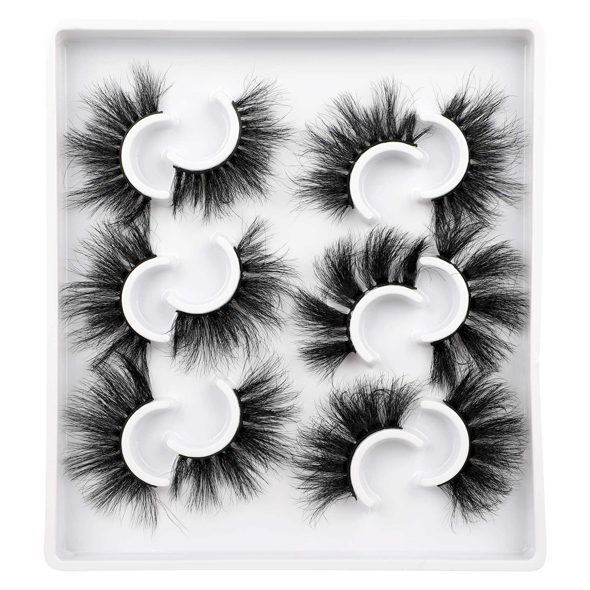 Zanlufly Mink Lashes – Fluffy, Dramatic Long Wispy False Eyelashes (6 Styles, D Curl)