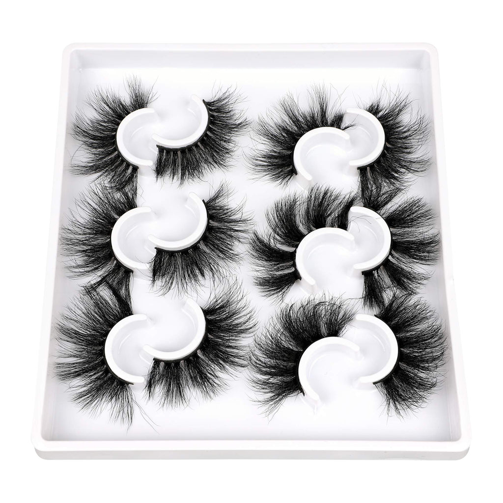 Zanlufly Mink Lashes – Fluffy, Dramatic Long Wispy False Eyelashes (6 Styles, D Curl)