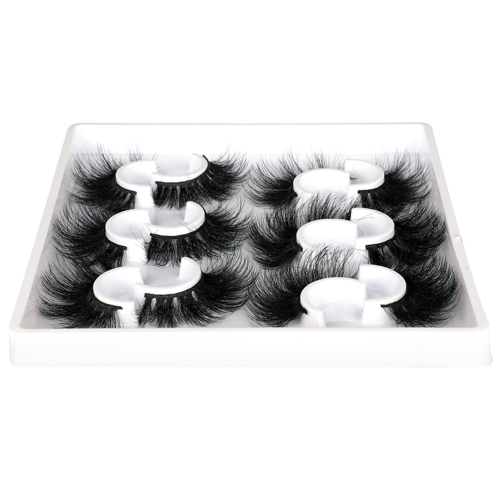 Zanlufly Mink Lashes – Fluffy, Dramatic Long Wispy False Eyelashes (6 Styles, D Curl)