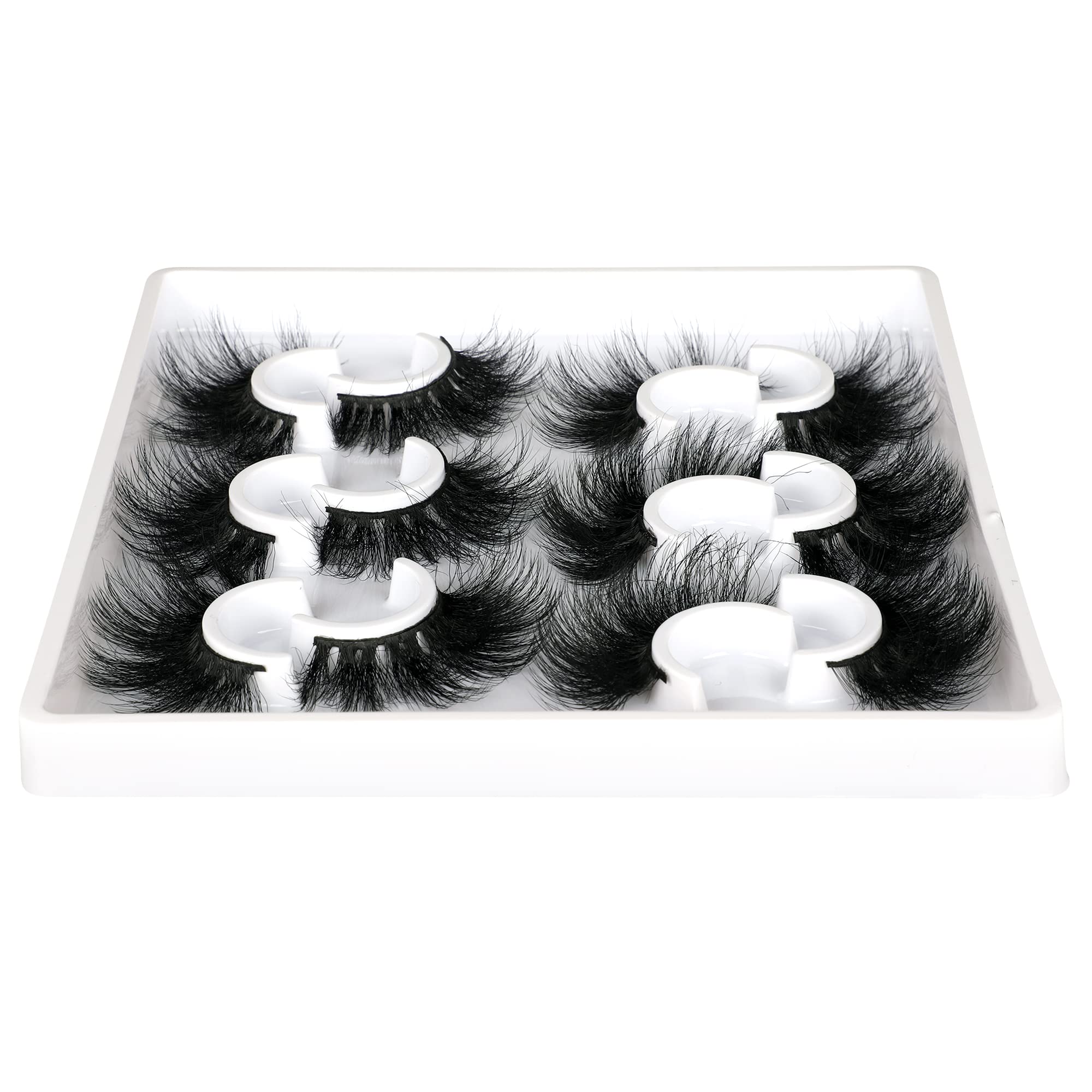 Zanlufly Mink Lashes – Fluffy, Dramatic Long Wispy False Eyelashes (6 Styles, D Curl)