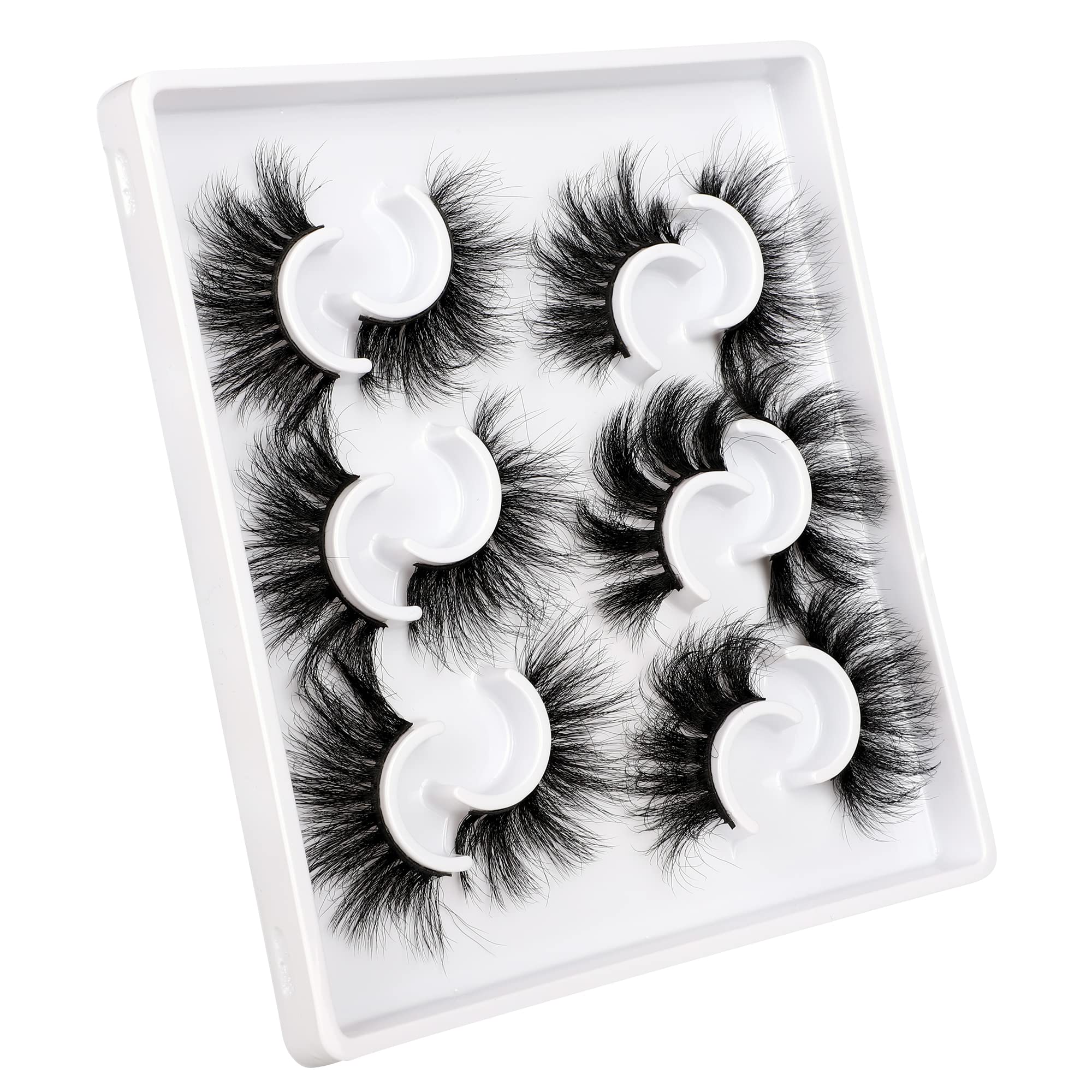 Zanlufly Mink Lashes – Fluffy, Dramatic Long Wispy False Eyelashes (6 Styles, D Curl)