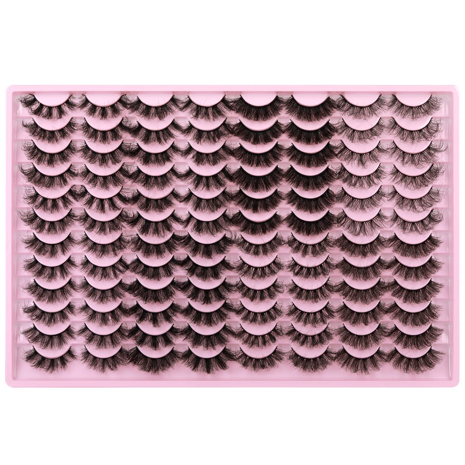Zanlufly 48 Pairs Mink Lashes – 8 Styles Dramatic Long Faux Eyelashes Pack