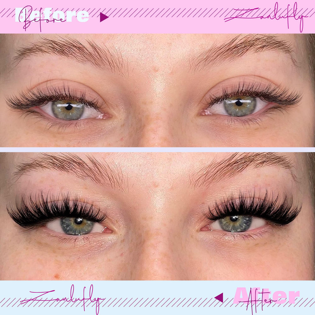 ZANLUFLY Wispy Lash Clusters — D-Curl DIY Eyelash Extensions, 200Pcs, 10-18mm