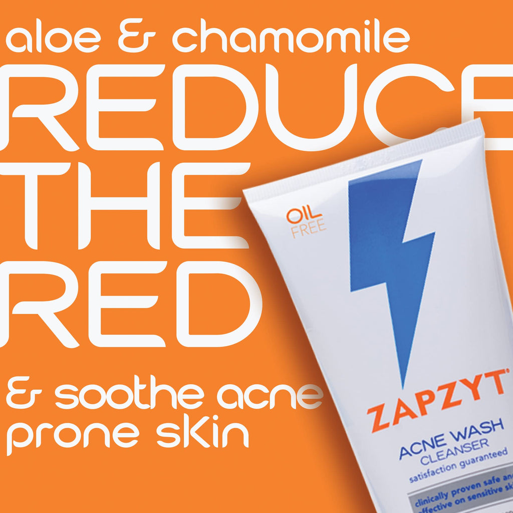 Zapzyt Acne Wash with 2% Salicylic Acid – 6.25 oz (Pack of 4) | Oil-Free, Fragrance-Free