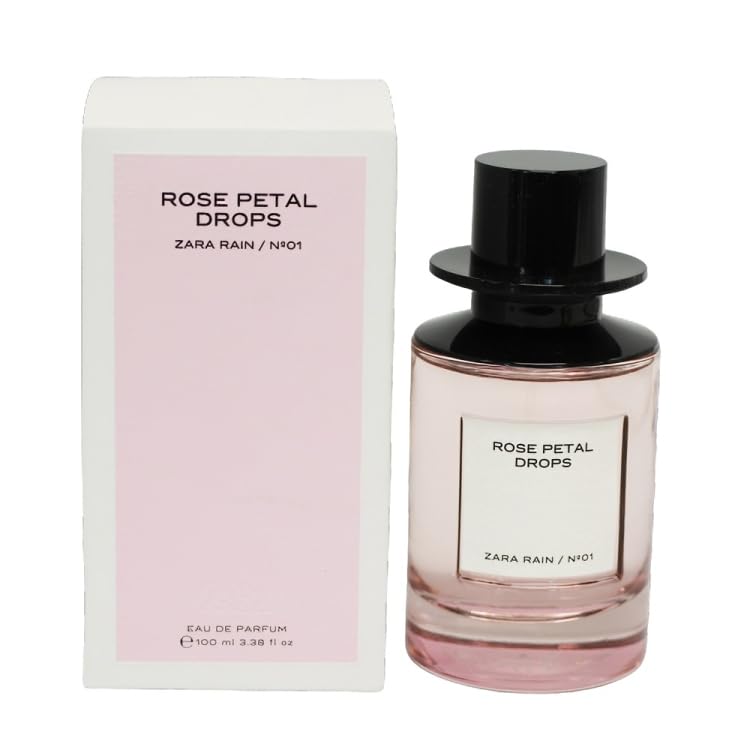 Zara Rain N°01 Rose Petal Drops EDP – Floral Fruity Rose & Amber for Women, 100 ml