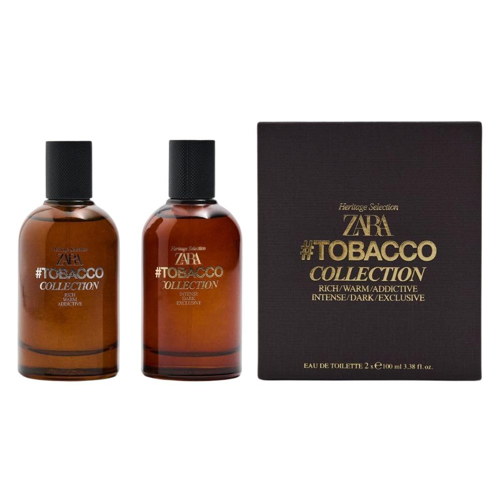 Zara Men’s Tobacco Collection 2X Eau de Toilette – Rich, Warm & Intense (3.4 fl oz each)