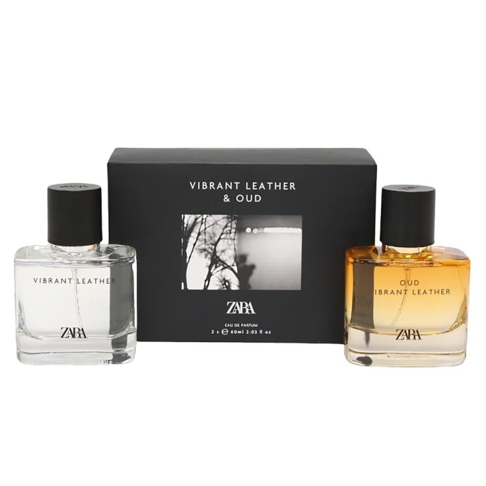 Zara Vibrant Leather & Oud Vibrant Leather EDP Set for Men – 2x60ml