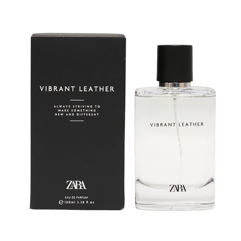 Zara Vibrant Leather EDP for Men – 100 ml (3.38 oz) | Dynamic Woody Leather