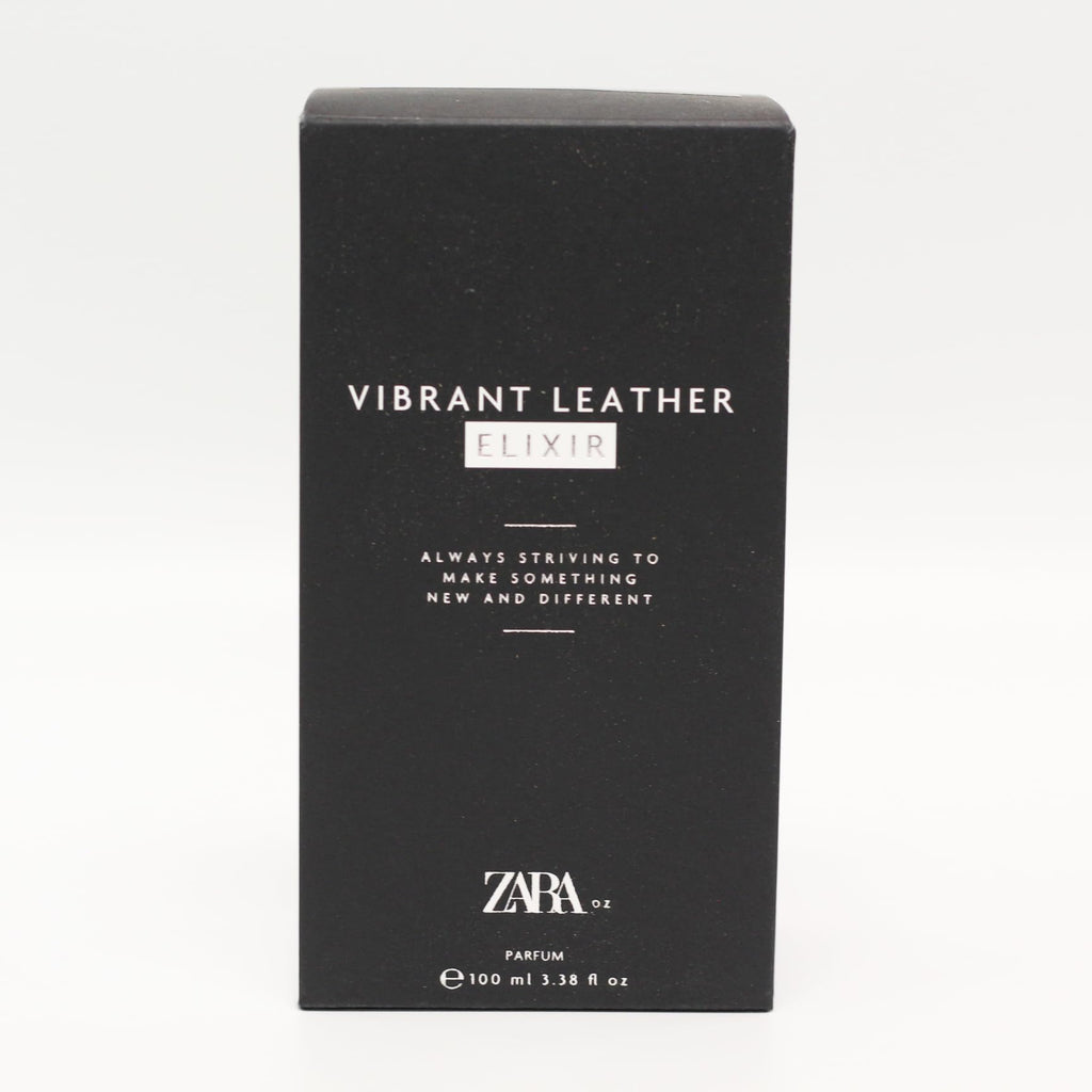 Zara Vibrant Leather Elixir EDP for Men – Intense, Long-Lasting Bergamot, Leather, Patchouli & Papyrus 100ml