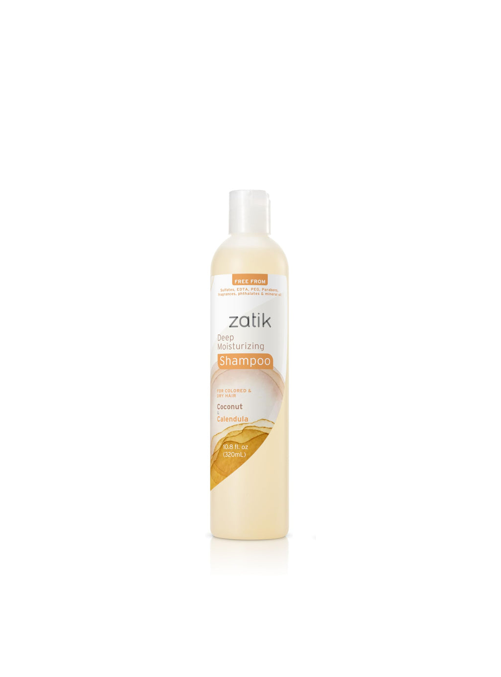 Zatik Naturals Deep Moisturizing Shampoo + Conditioner Set – Coconut & Calendula, Color-Treated Hair