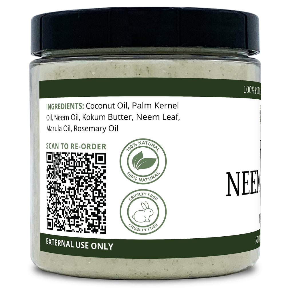 Zatural Organic Neem Butter-Coconut Oil Cream for Sensitive Skin, 2 Pack, 8 oz