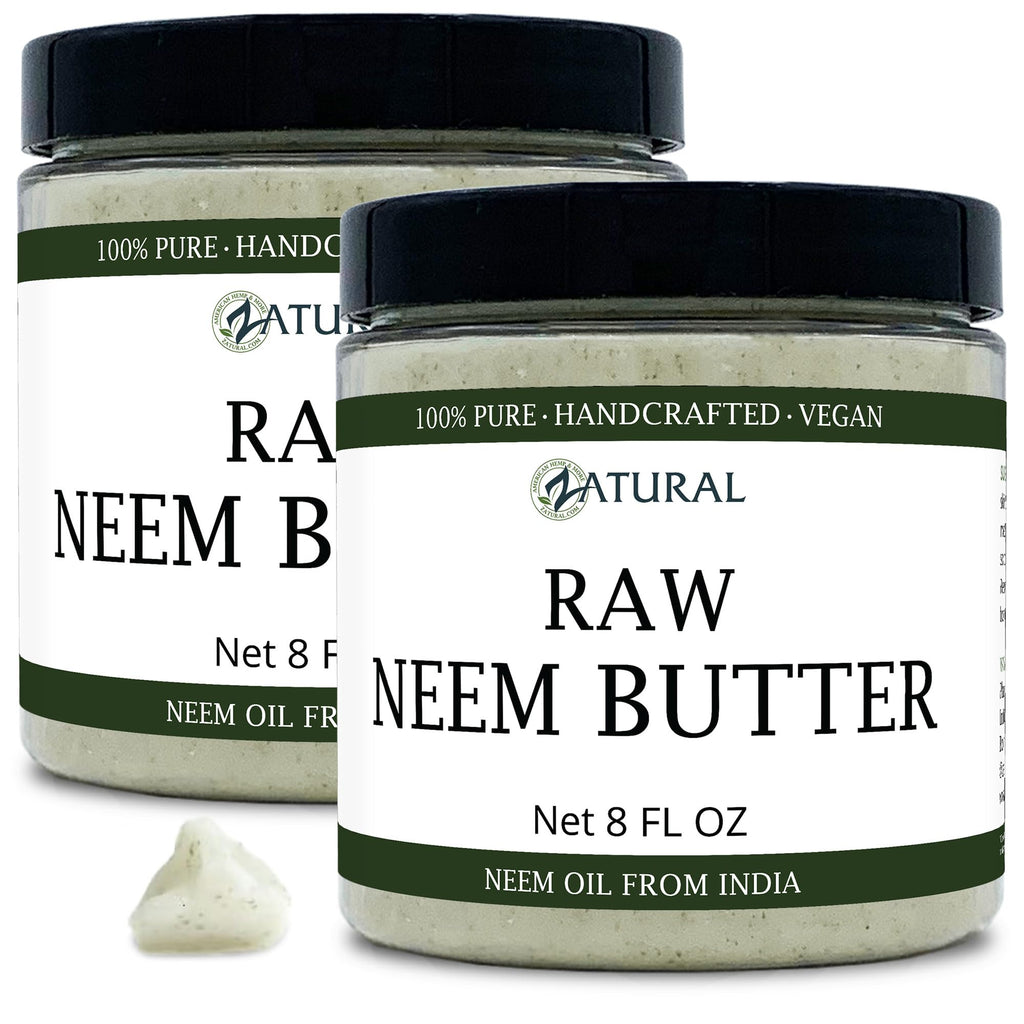 Zatural Organic Neem Butter-Coconut Oil Cream for Sensitive Skin, 2 Pack, 8 oz