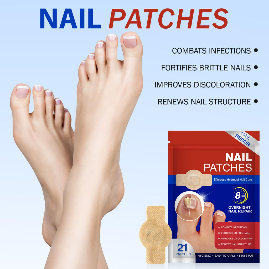 ZBQIEX Nail Repair Patches 2 Pack - Overnight Hydrogel Strengthening