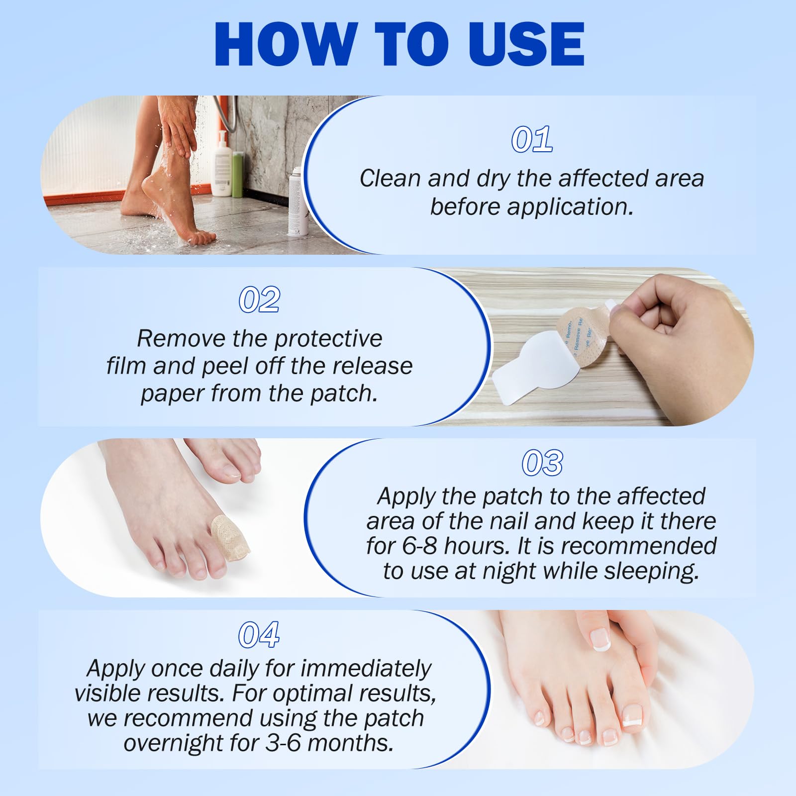 ZBQIEX Nail Repair Patches 2 Pack - Overnight Hydrogel Strengthening