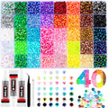 Zefy 40 Colors Resin Jelly Rhinestones Kit – 5mm Flatback Gems, 10,000 Pcs, 3 B7000 Glue, Crafting for Clothing, Shoes, Nails & Diamond Art