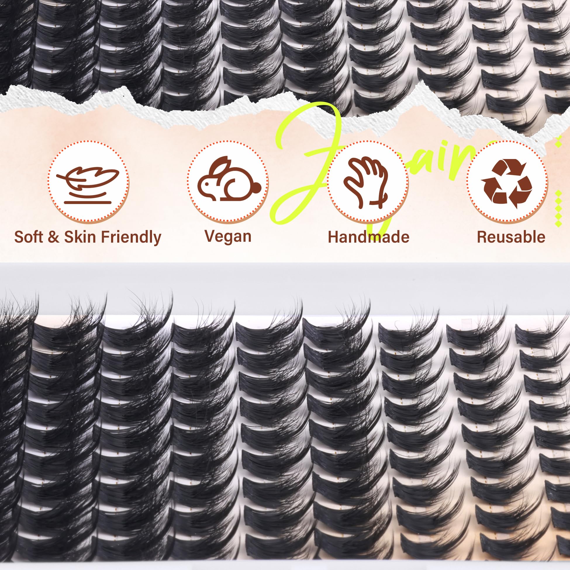 Zegaine Manga Lash Clusters — Wispy Spikes, D-Curly, 10–18mm, 120Pcs