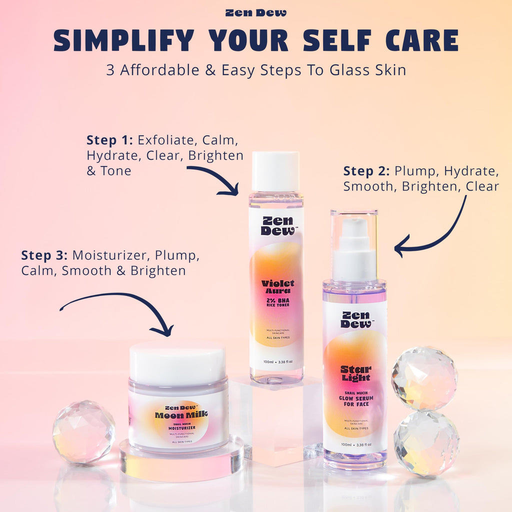 Zen Dew Moon Milk Snail Mucin Gel Cream — 3.52 oz | Hydration, Glow & Plump Skin