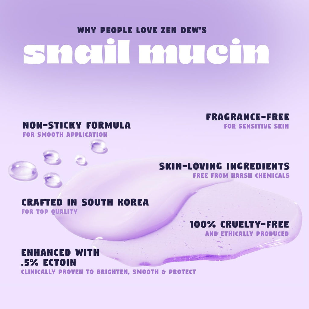 Zen Dew Moon Milk Snail Mucin Gel Cream — 3.52 oz | Hydration, Glow & Plump Skin