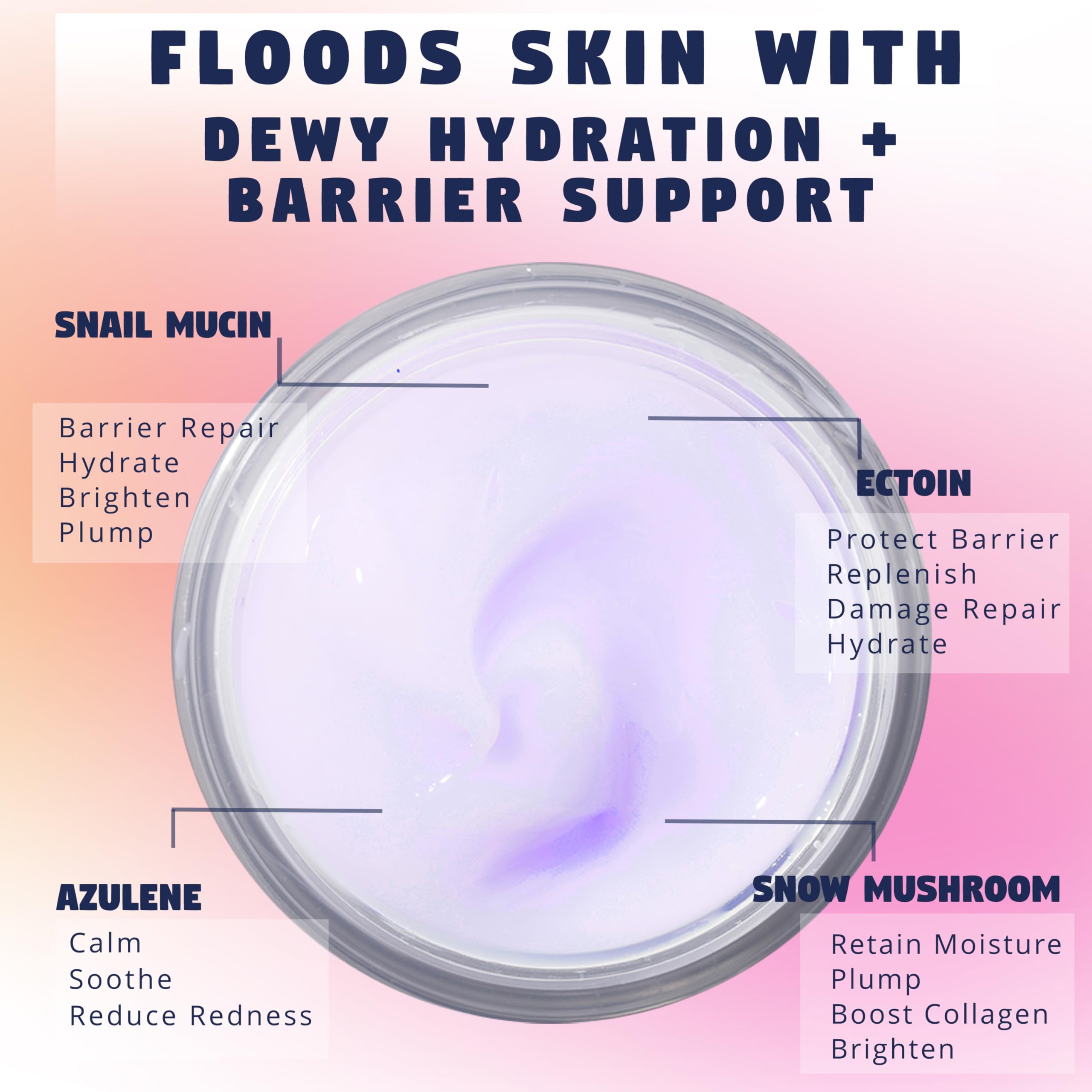 Zen Dew Moon Milk Snail Mucin Gel Cream — 3.52 oz | Hydration, Glow & Plump Skin