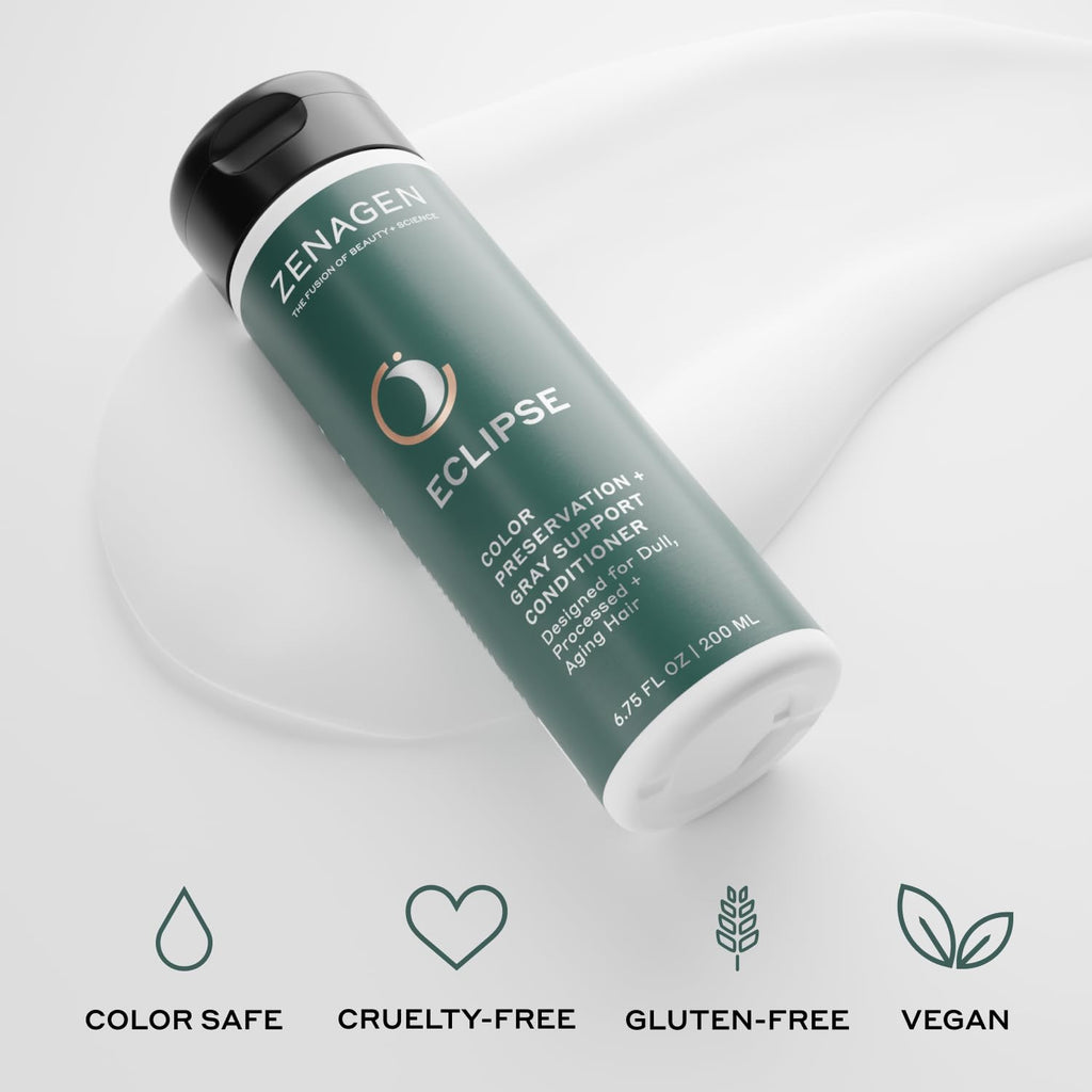 ZENAGEN Eclipse Trio Kit | Color Preservation & Gray Support | Shampoo, Conditioner & Volume Foam