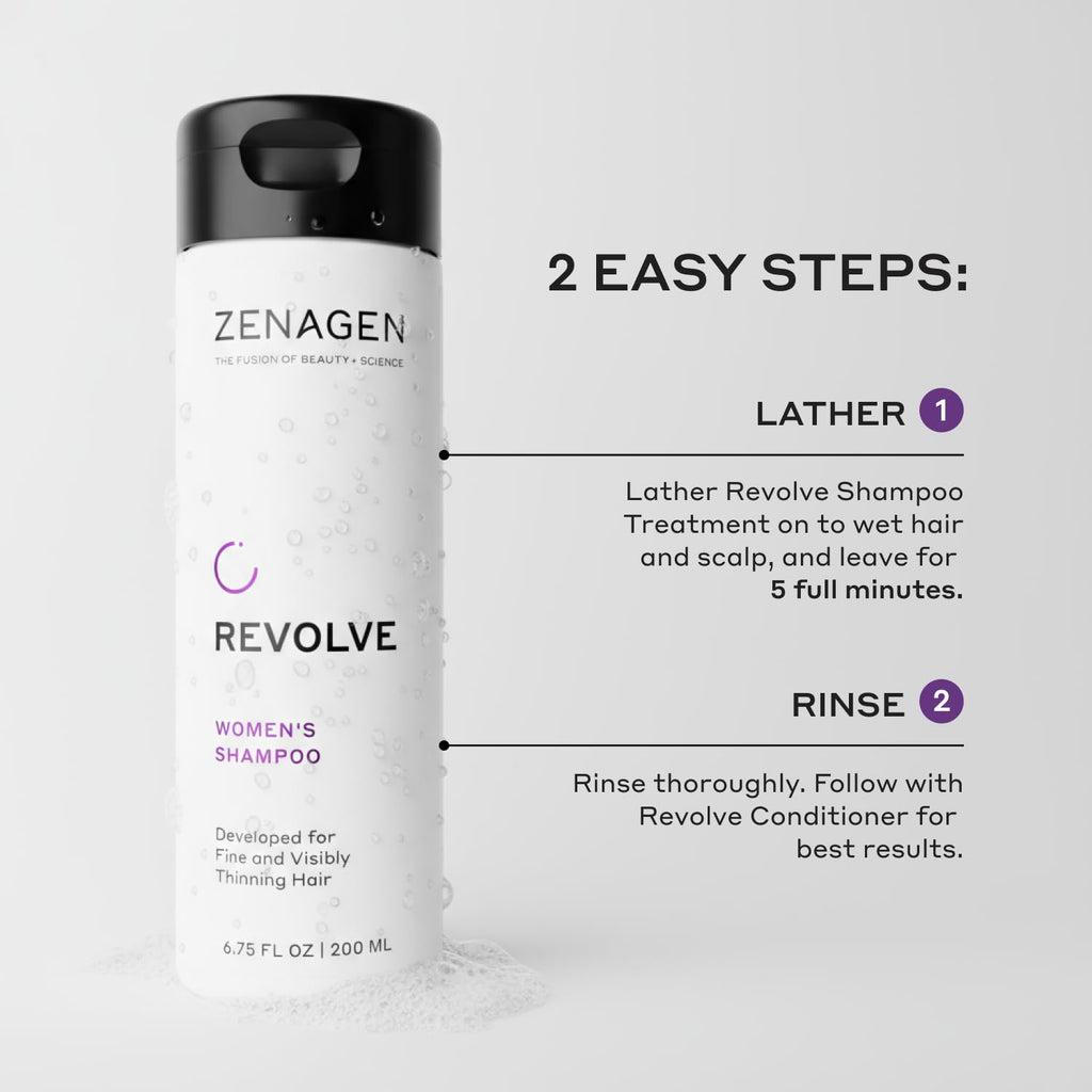 ZENAGEN Revolve Women Trio Kit – Shampoo, Conditioner & Densifying Serum for Fine Hair