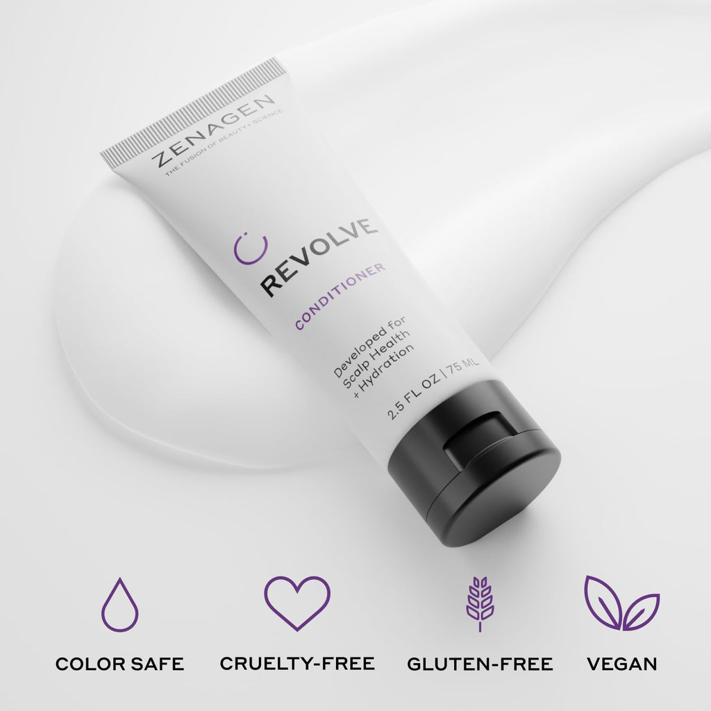 Zenagen Revolve Women's Travel Kit – TSA-Approved Shampoo & Conditioner for Fine Hair