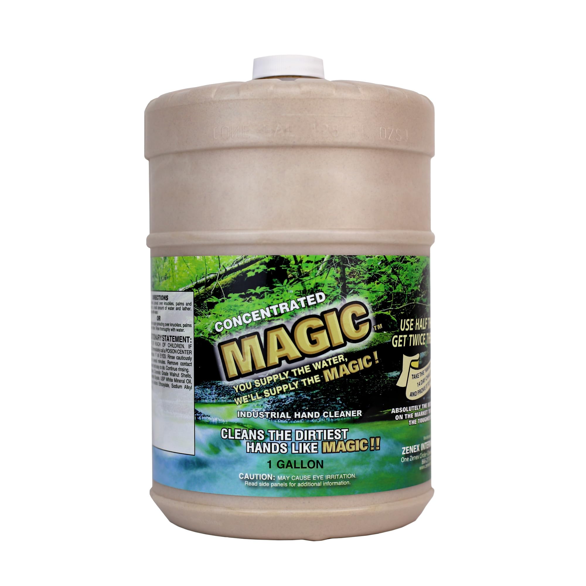 Zenex Magic Hand Soap – Industrial Hand Cleaner with Walnut Shell Scrubbers | Remove Grease, Ink & Paint | 1 Gallon