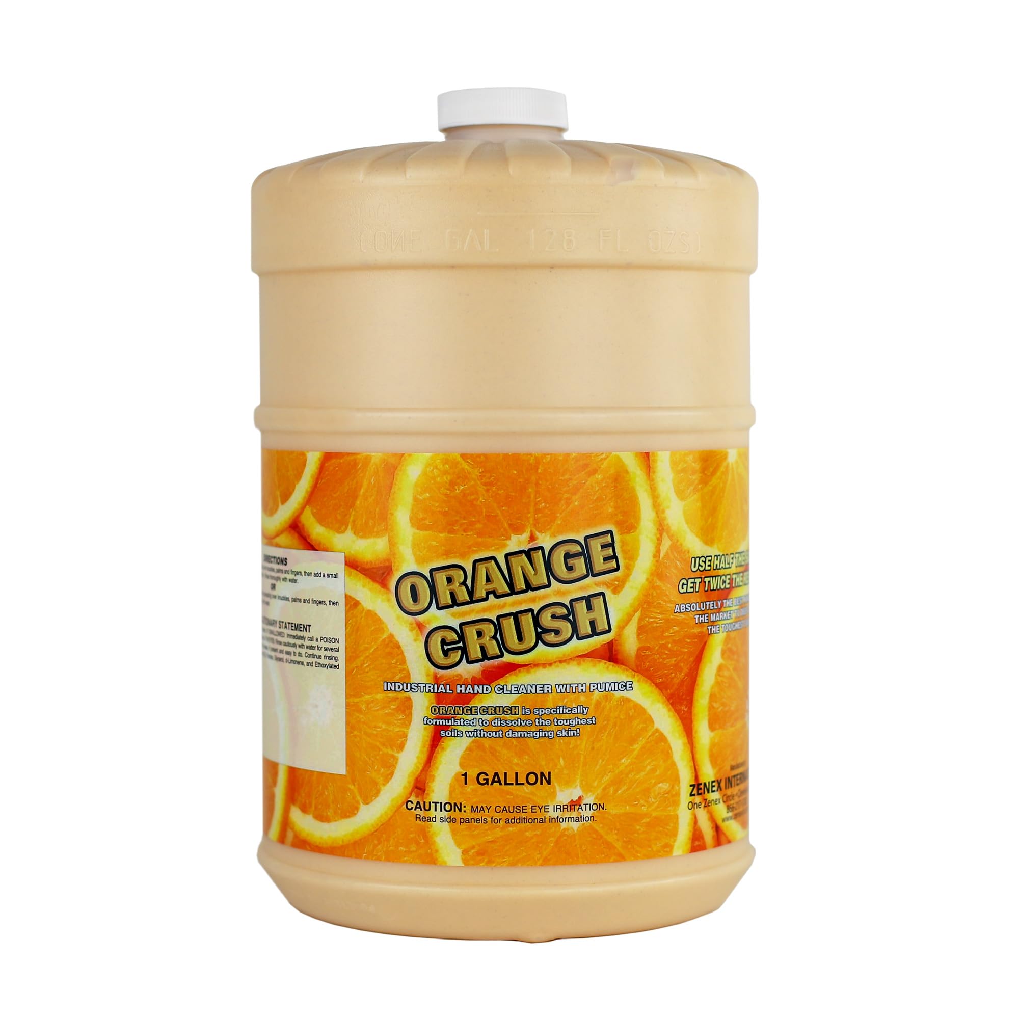 Zenex Orange Crush Hand Soap with Pumice — Industrial Cleaner, Citrus Crème, 1 Gal
