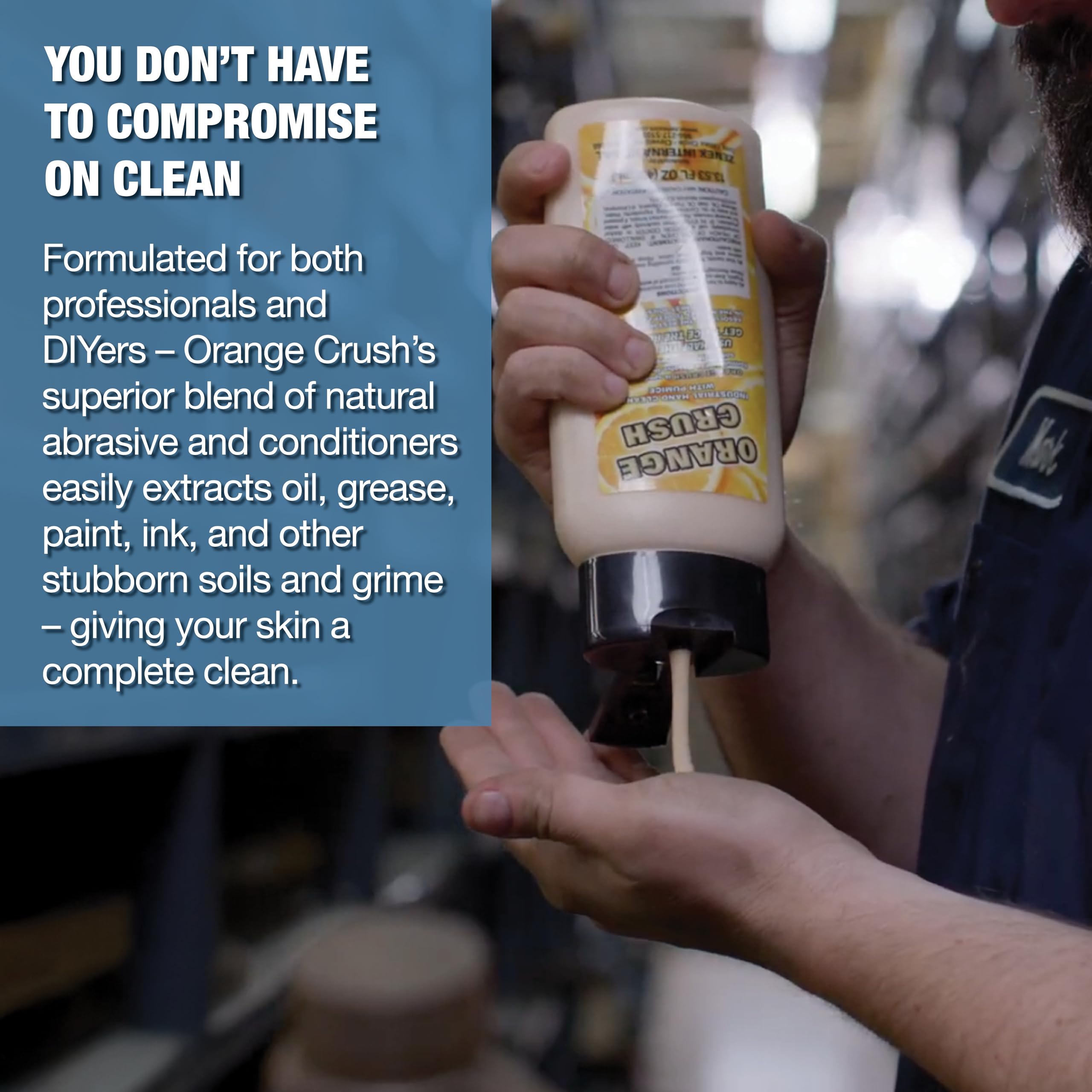 Zenex Orange Crush Hand Soap with Pumice — Industrial Cleaner, Citrus Crème, 1 Gal