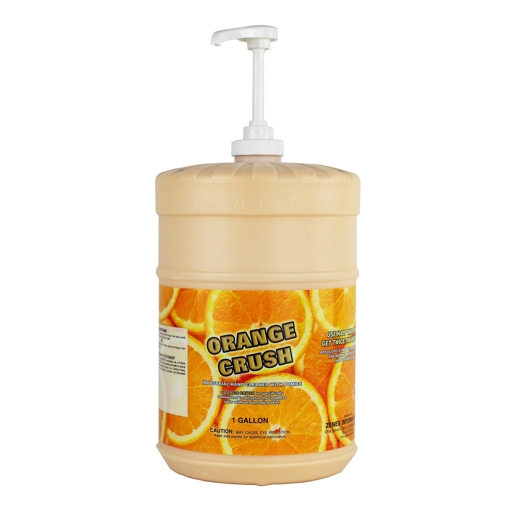 Zenex Orange Crush Hand Soap with Pumice — Industrial Cleaner, Citrus Crème, 1 Gal