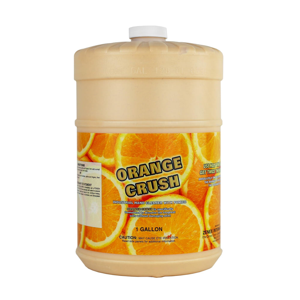 Zenex Orange Crush Hand Soap with Pumice and Skin Conditioners – Industrial Hand Cleaner Citrus Crème Scent | 1 Gallon (4-Pack)