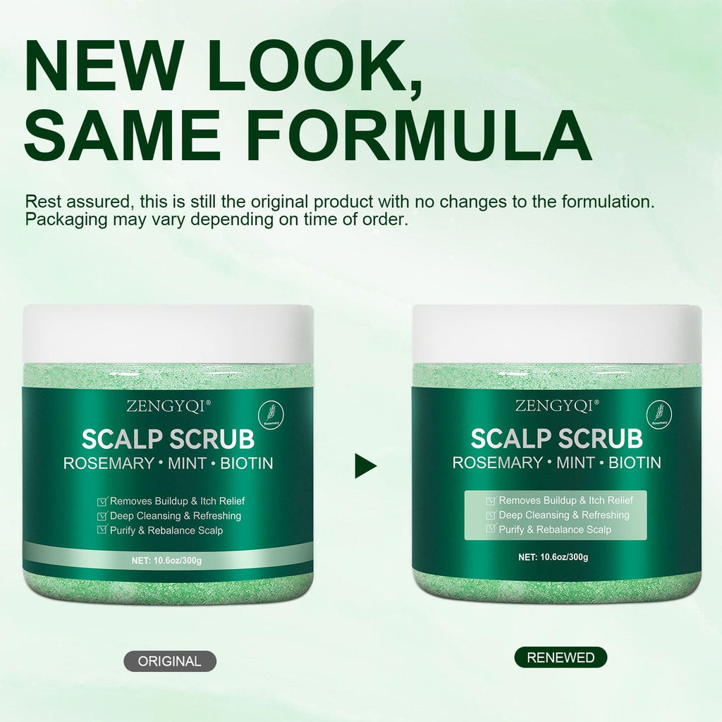 ZENGYQI Scalp Scrub Rosemary & Mint with Biotin | Exfoliating Massager for Itchy Scalp