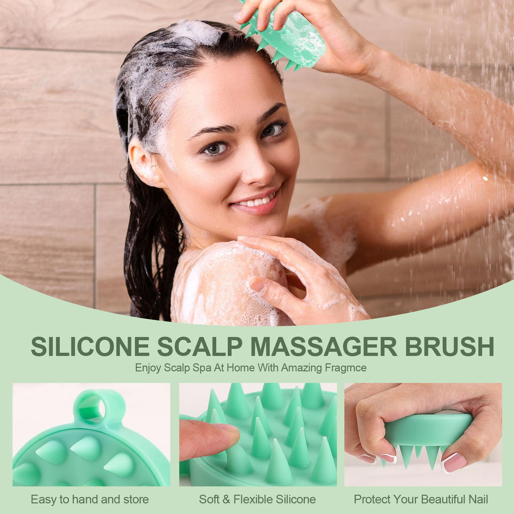 ZENGYQI Scalp Scrub Rosemary & Mint with Biotin | Exfoliating Massager for Itchy Scalp
