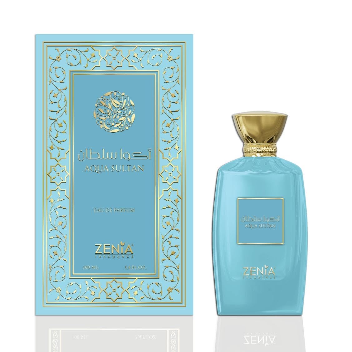 Zenia Aqua Sultan Eau de Parfum EDP Spray – 3.4oz / 100ml | Citrus Spicy Woody Unisex Fragrance