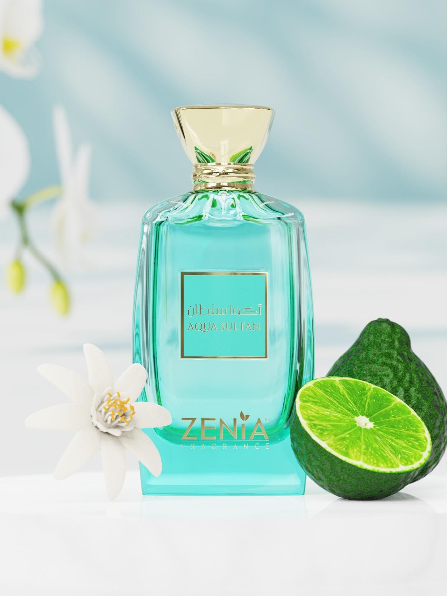 Zenia Aqua Sultan Eau de Parfum EDP Spray – 3.4oz / 100ml | Citrus Spicy Woody Unisex Fragrance