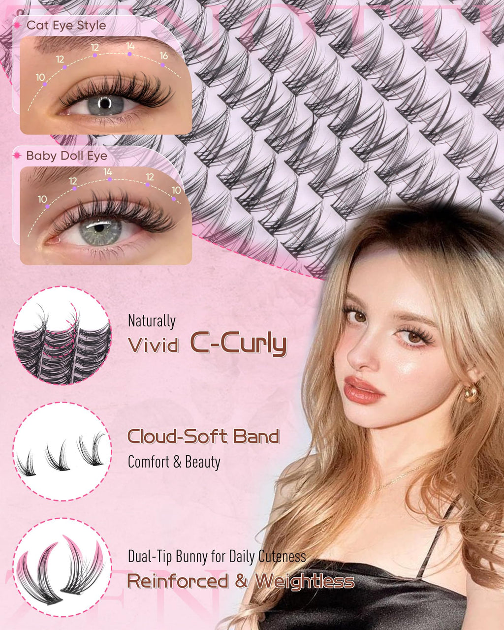 Zenotti Lash Clusters Kit Wispy – DIY Natural Lashes 216pcs (10–16mm)