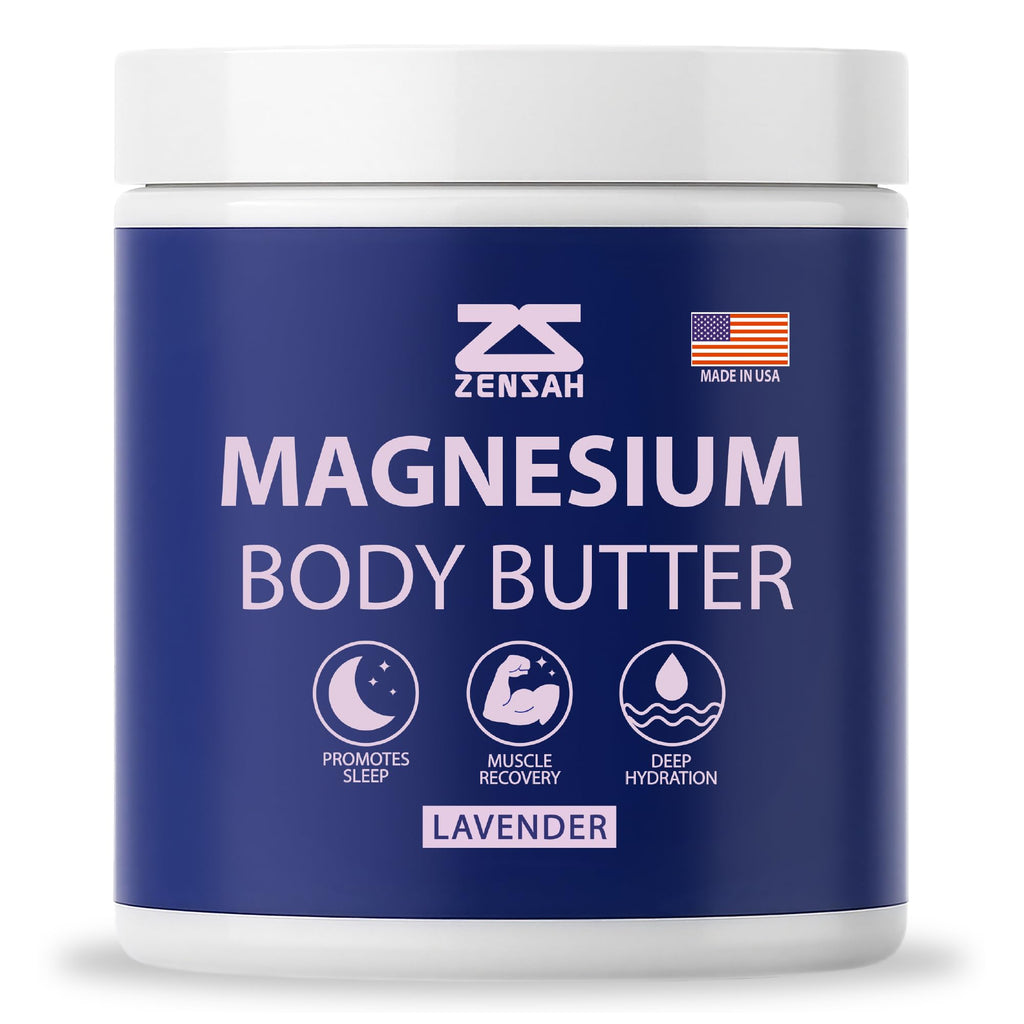 Zensah Magnesium Body Butter for Athletes – Post-Workout Recovery with Lavender & Menthol