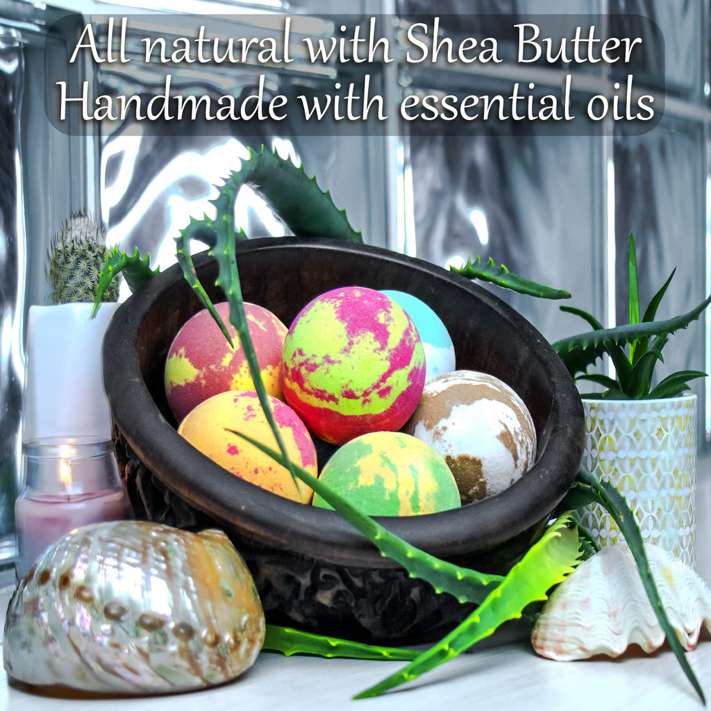 ZenseMe Bath Bombs for Men – Gift Set of 18 Organic Handmade 2.5 oz Bath Bombs with Essential Oils