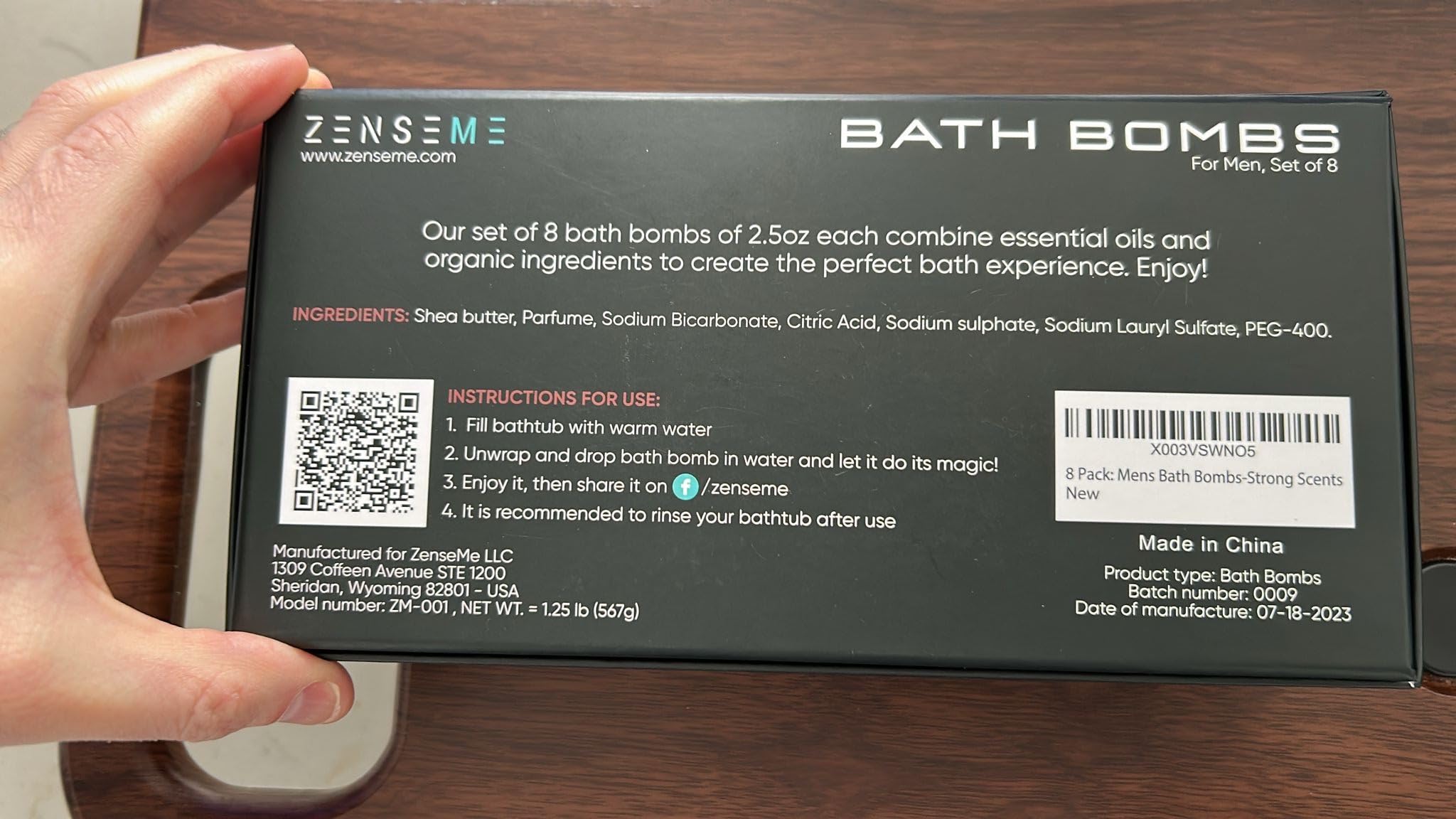 ZenseMe Bath Bombs for Men – Gift Set of 18 Organic Handmade 2.5 oz Bath Bombs with Essential Oils