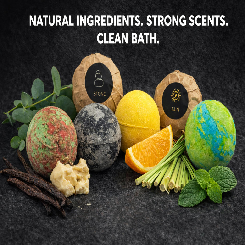 ZenseMe Bath Bombs for Men – Gift Set of 8 Organic Handmade 2.5 oz Bath Bombs