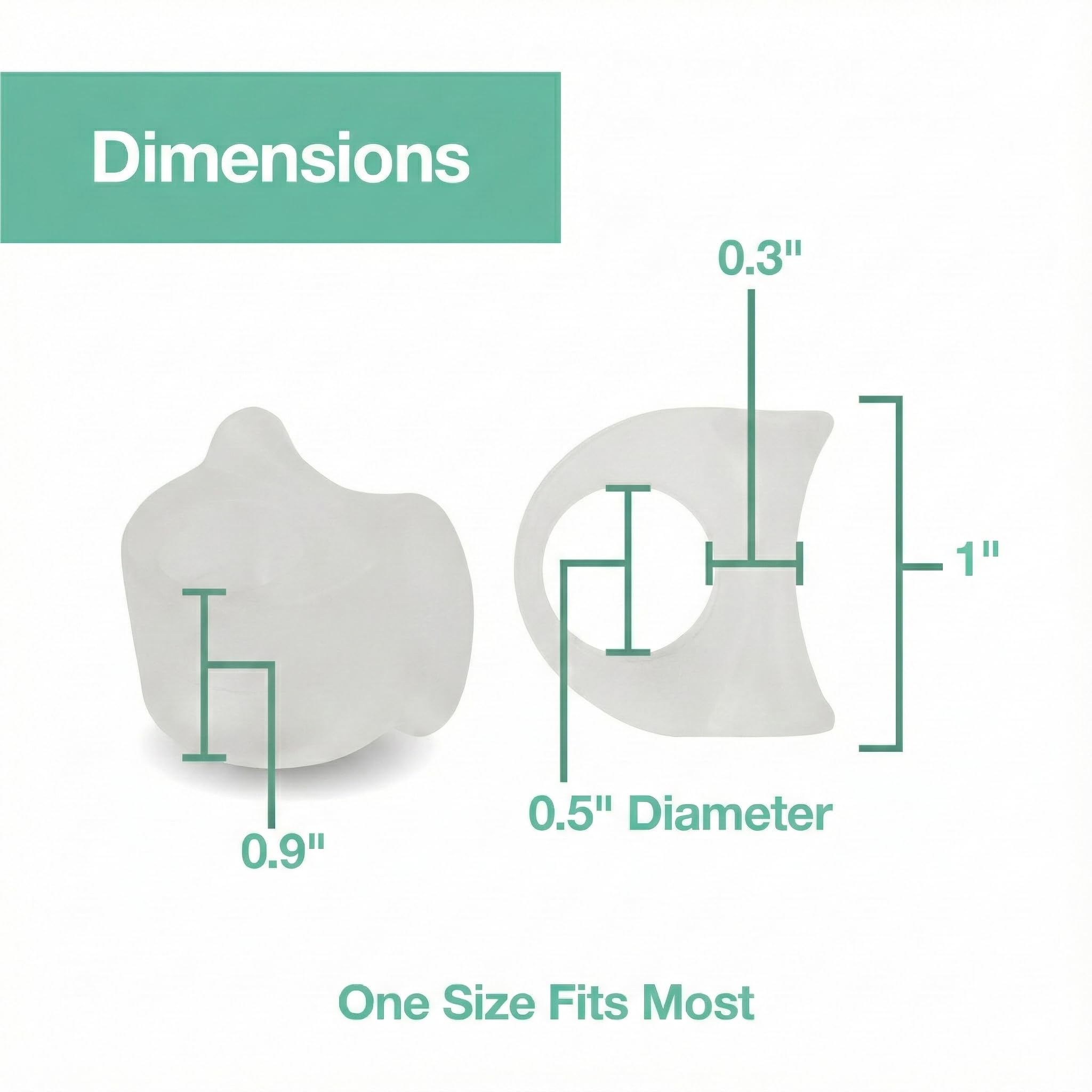 ZenToes Firm Gel Toe Separators | 4 Pack for Toe Alignment & Bunions