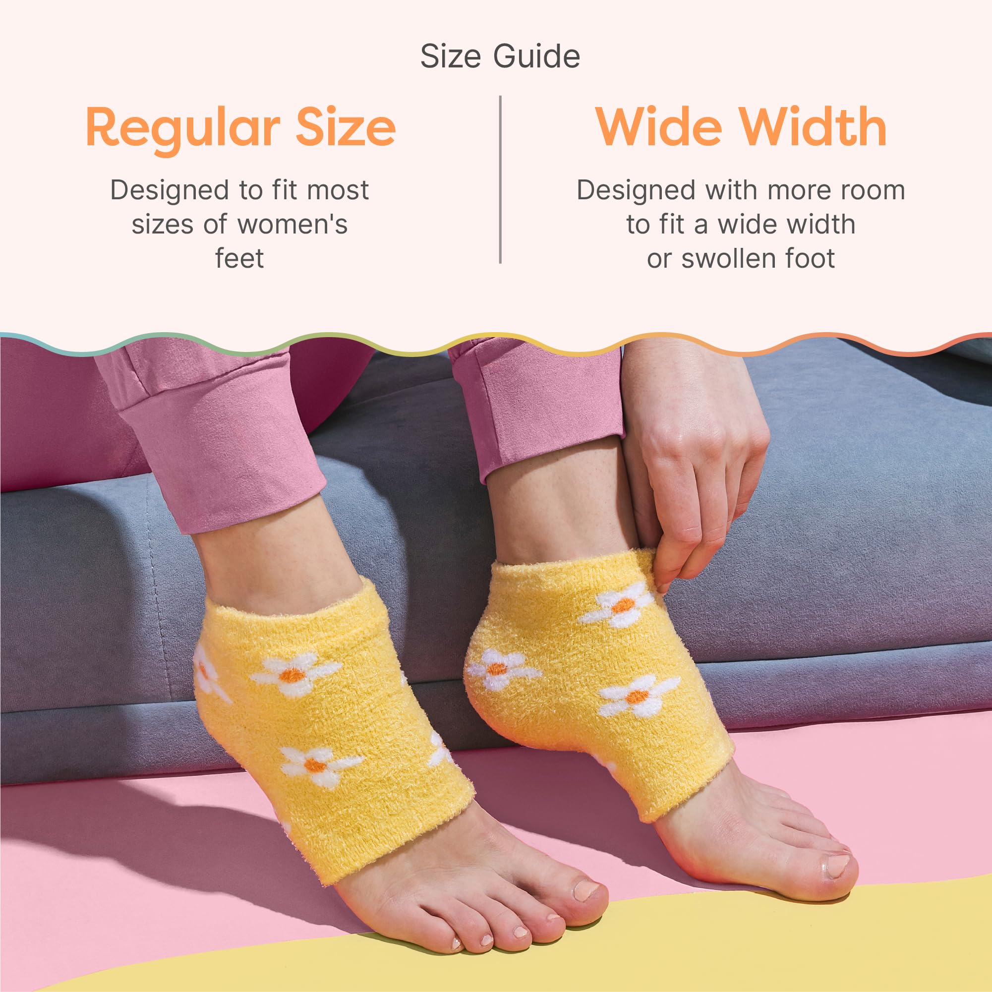 ZenToes Moisturizing Socks – Overnight Heel Treatment with Vitamin E, Olive Oil & Jojoba Oils
