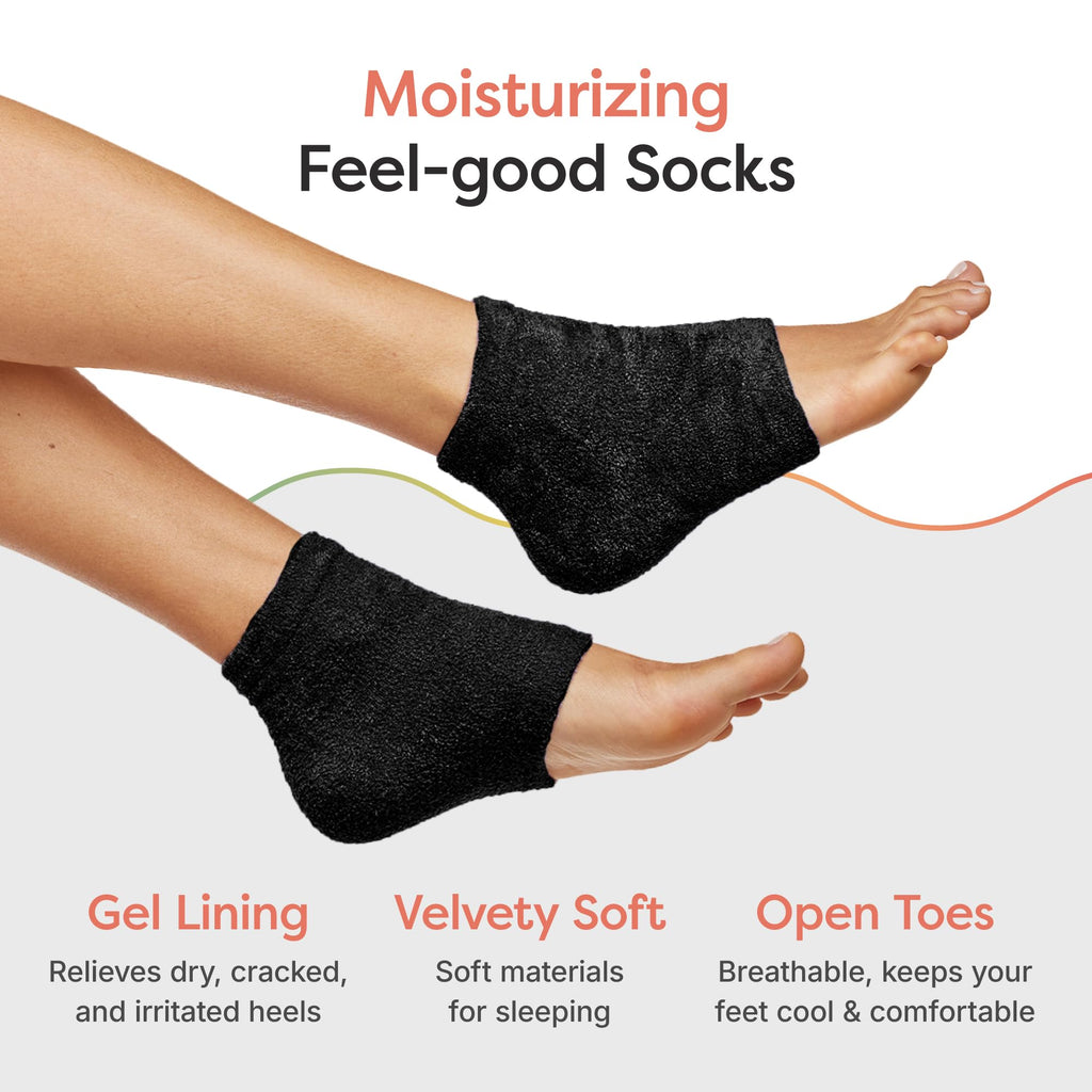 ZenToes Moisturizing Socks for Cracked Heels – Vitamin E, Olive Oil & Jojoba Oil
