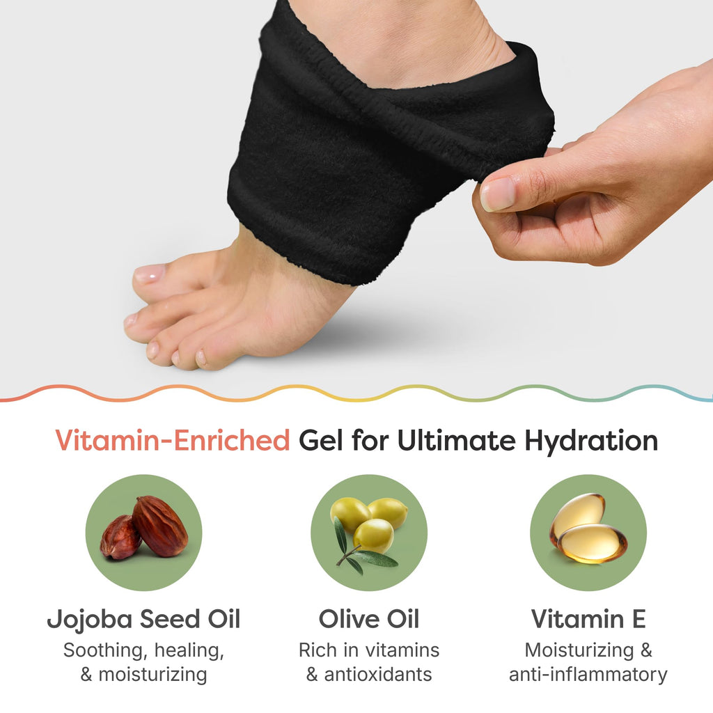 ZenToes Moisturizing Socks for Cracked Heels – Vitamin E, Olive Oil & Jojoba Oil