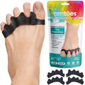 ZenToes Silicone Toe Spacers and Separators – 2 Pairs (Black) for Toe Alignment and Comfort