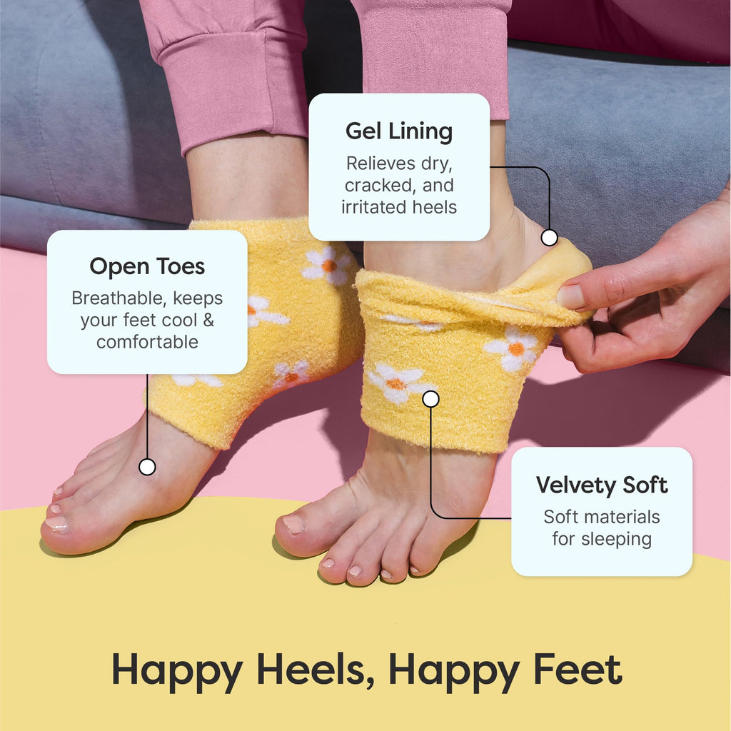 ZenToes Moisturizing Socks – Overnight Heel Treatment with Vitamin E, Olive Oil & Jojoba Oils