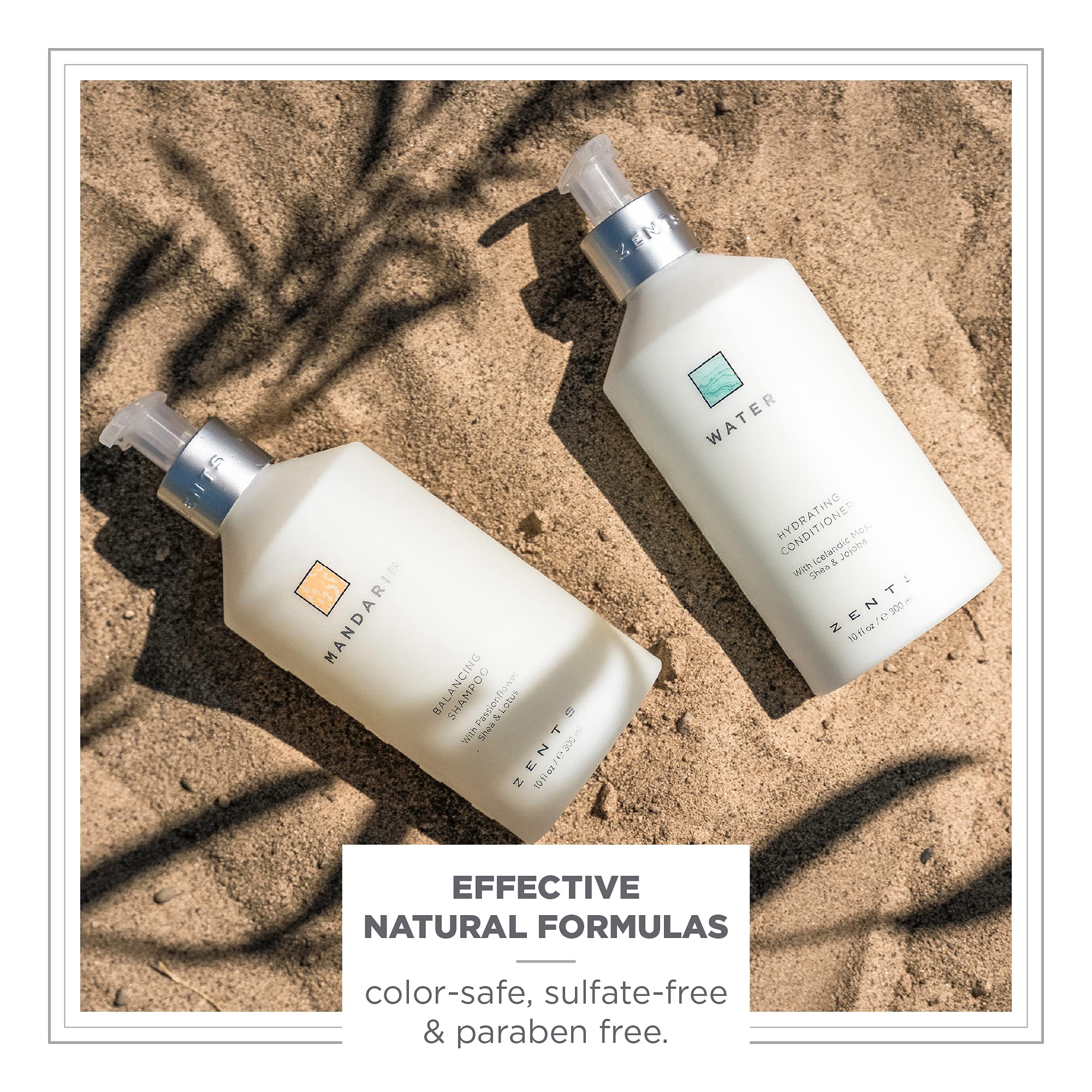 ZENTS Balancing Shampoo & Moisturizing Conditioner Set – Color Safe, Sulfate-Free, 10 fl oz Each