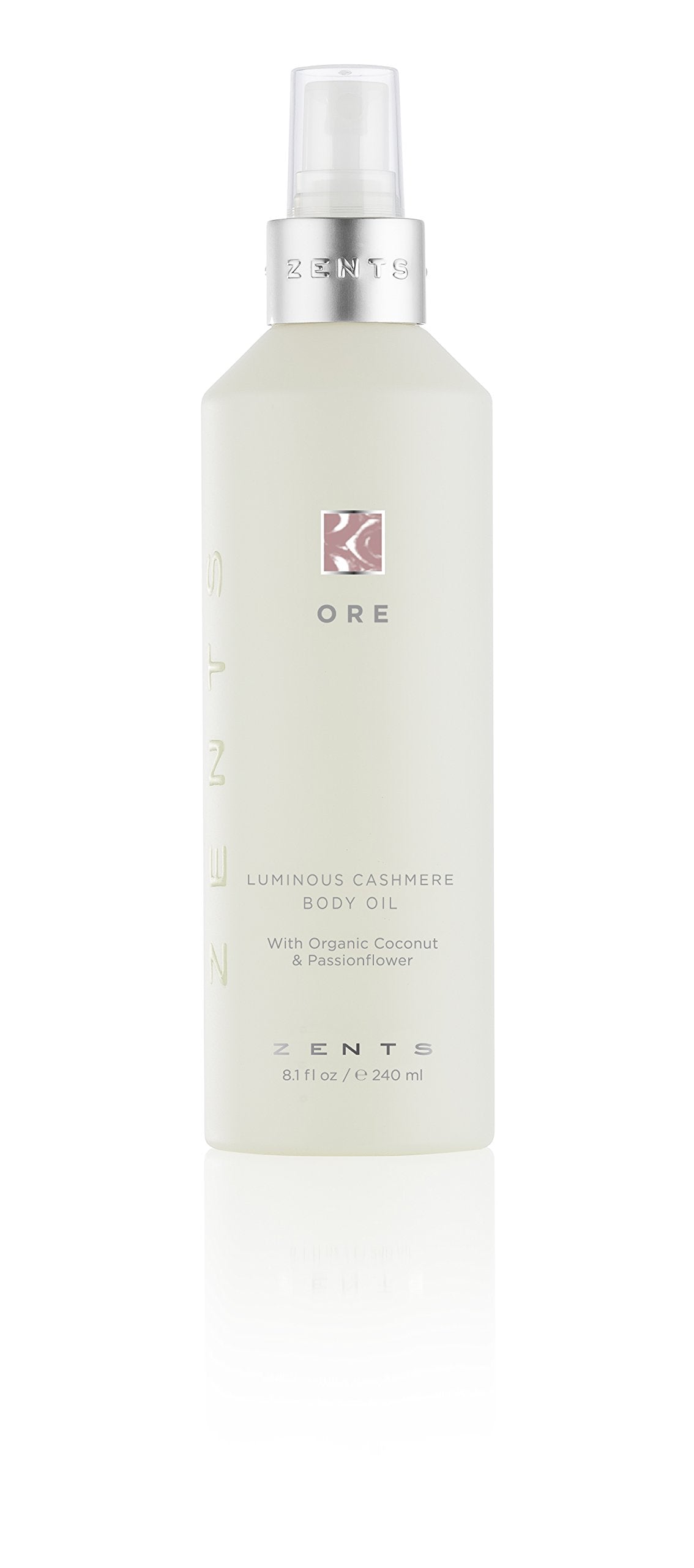 ZENTS Luminous Cashmere Body Oil – Ore Fragrance, Vitamin E & Coconut Oil, 8 fl oz