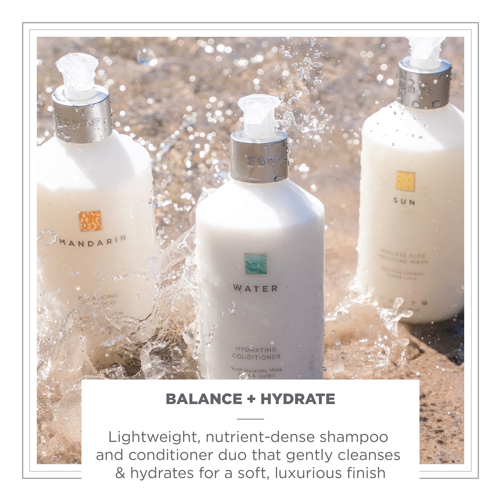 ZENTS Balancing Shampoo & Moisturizing Conditioner Set – Color Safe, Sulfate-Free, 10 fl oz Each